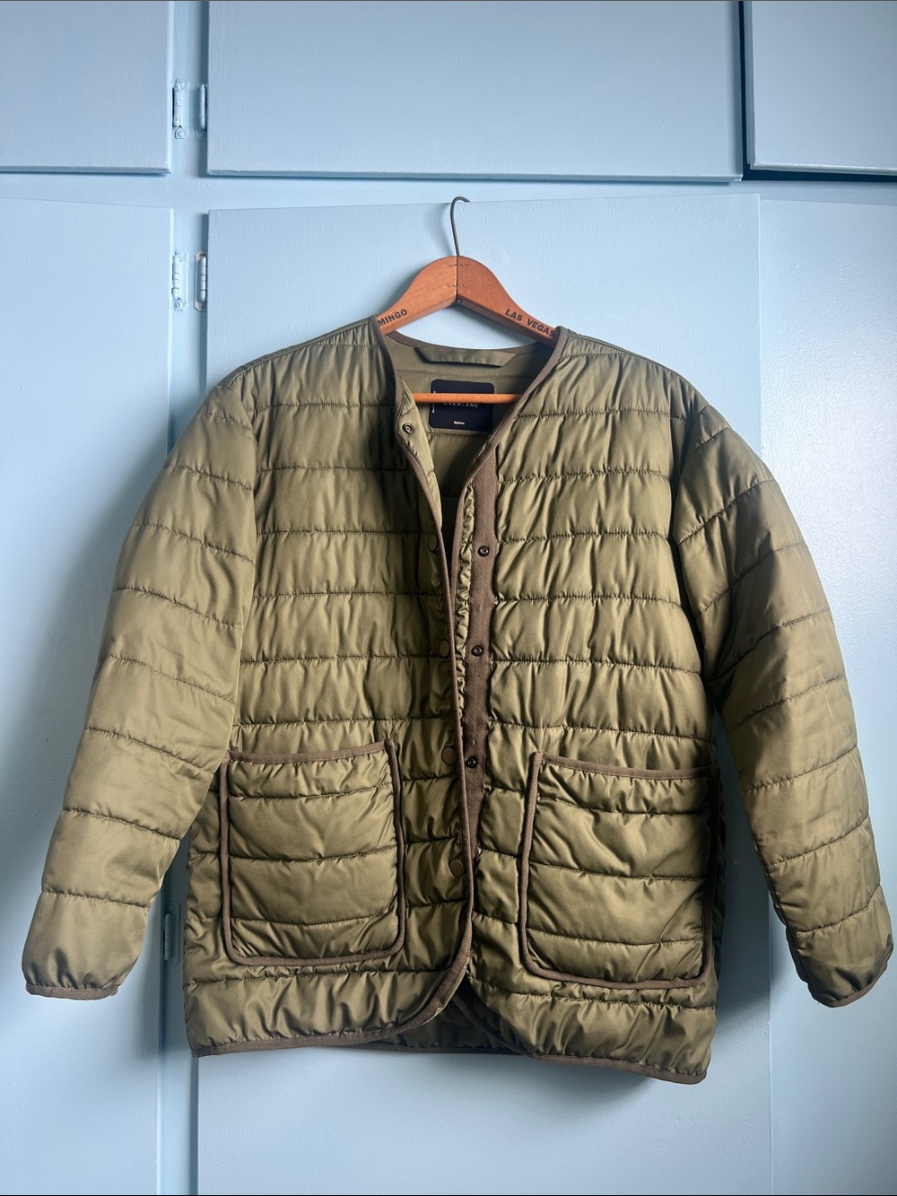 Everlane Quilted Olive Green Jacket - S